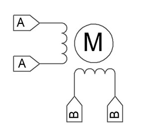 Схема биполярного двигателя