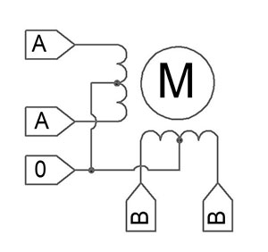 Схема подключения униполярного шагового двигателя